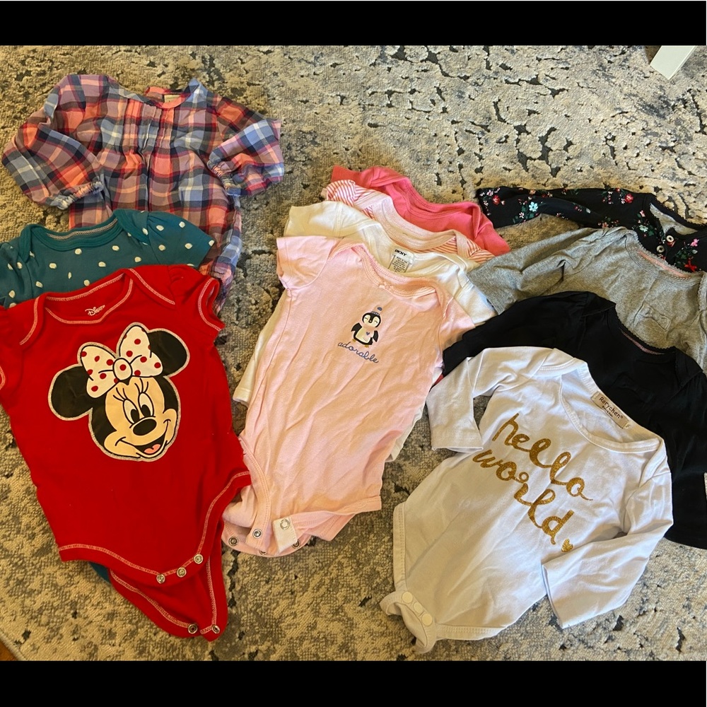 Baby girl onesies/body suits- size 6 months